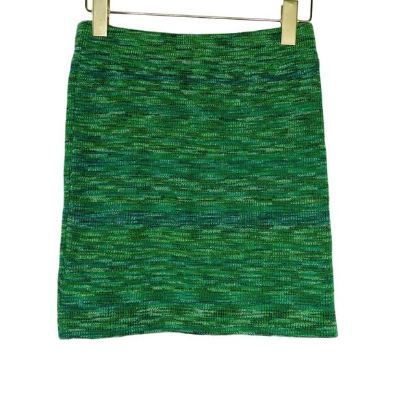 Verge Girl 8 Birdies Green Marled Knit High Rise Body Con Mini Skirt Large - Picture 3 of 6